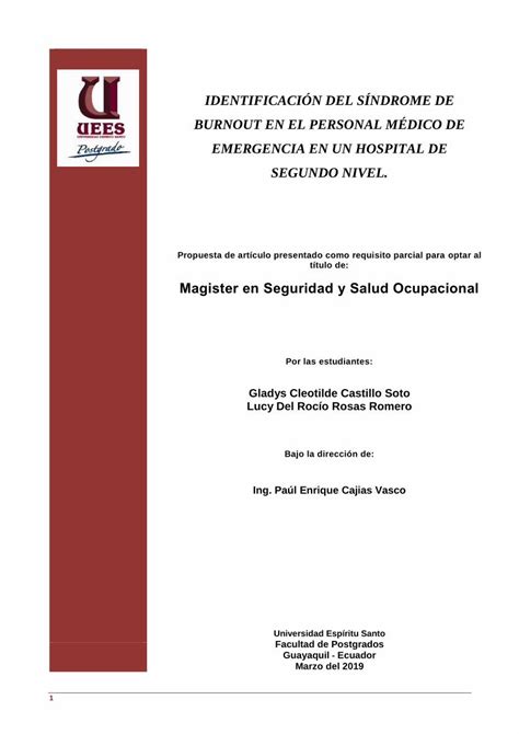 PDF IDENTIFICACIÓN DEL SÍNDROME DE BURNOUT EN repositorio uees edu