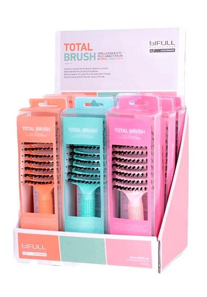 Expositor Cepillo Esqueleto De Pelo Jabal Y Nylon Total Brush Pack