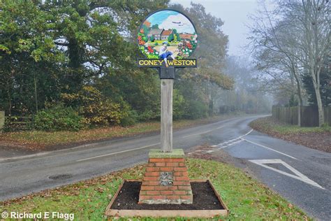 Coney Weston Village Sign UK Airfields