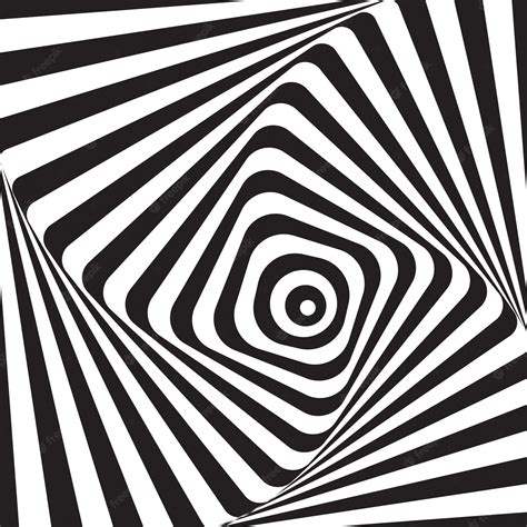 Premium Vector Op Pop Art Black And White Optical Illusion Star