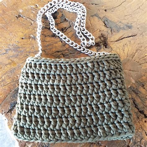 Modernizando O Croch Bolsa Simples Em Fio De Malha Simple Crochet Bag