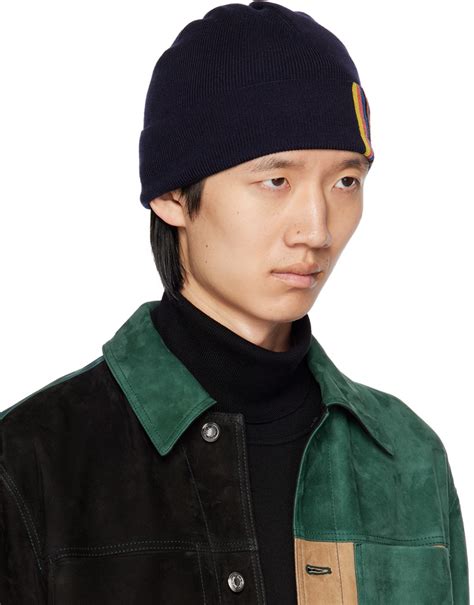 Paul Smith Navy Artist Stripe Beanie Paul Smith