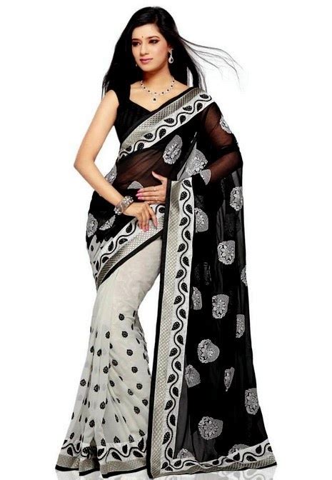 Ustav Ethnic Monochrome Indian Traditional Sarees Collection