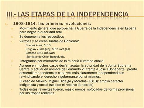 La Independencia Americana Los Procesos De Emancipacion En América