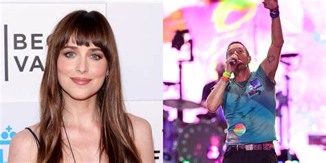 Dakota Johnson Supports Fiance Chris Martin At Coldplays Glastonbury