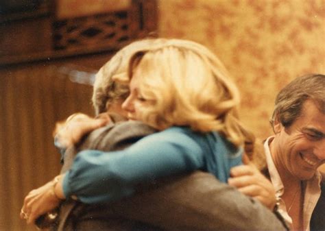 Lara Parker And Humbert Allen Astredo Hug At A 1981 Dark Shadows