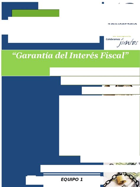 Garantía Del Interés Fiscal Pdf Pagos Finanzas General