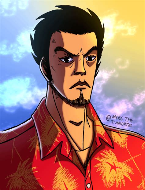 I drew Kiryu from Yakuza 3. I miss that outfit. : r/yakuzagames