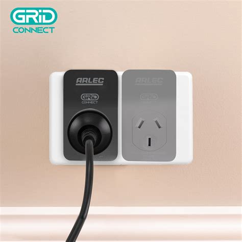 Arlec Grid Connect Black Smart Plug In Socket With Energy Meter