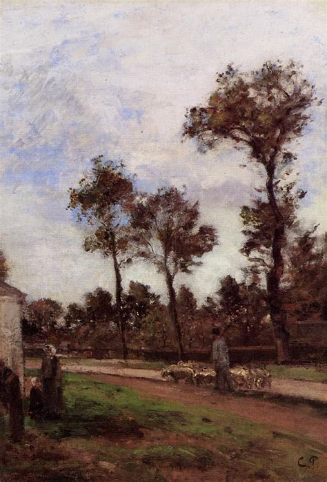 Orchards At Louveciennes Camille Pissarro Wikiart Org Camille