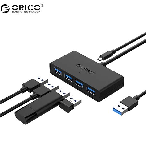 Orico Mini Usb Hub Port Power Supply Otg With Micro Usb Power