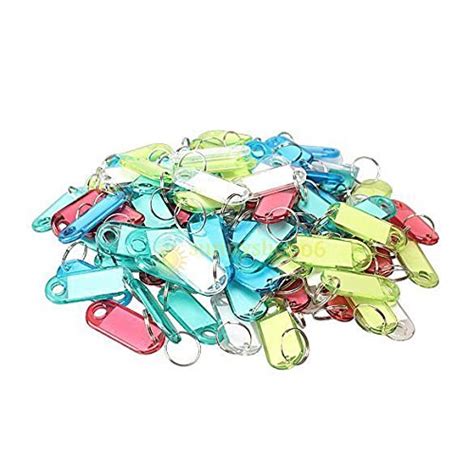 Ast Works Pcs Colorful Clear Plastic Key Tags Id Label With Key