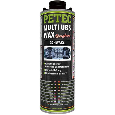 4x 1L PETEC UNTERBODENSCHUTZ Multi UBS Wax SAUGDOSE STEINSCHLAGSCHUTZ