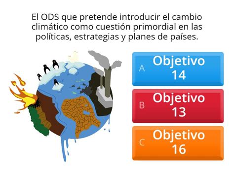 Objetivos De Desarrollo Sostenible Quiz