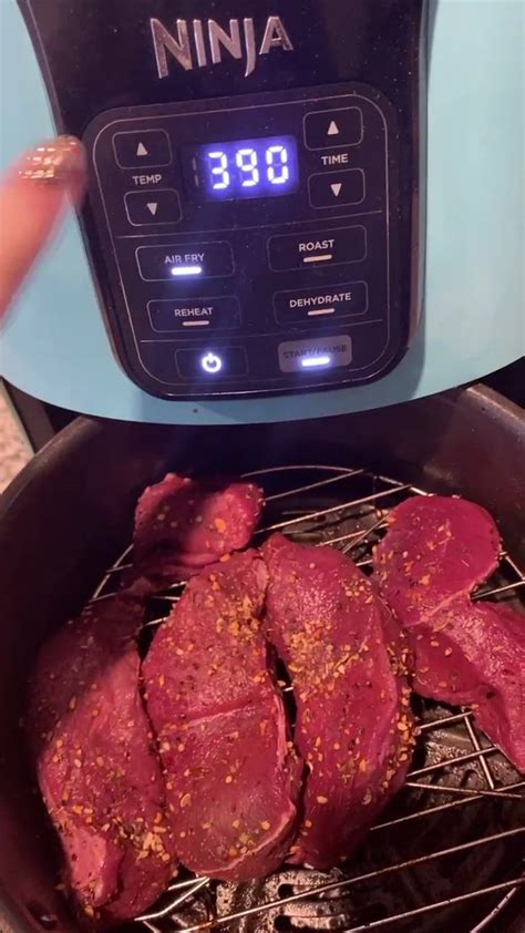 Air Frying Venison Steaks Seasoned With Tastefully Simple Seasoning Minnesota Venison Airfry