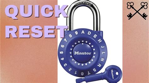 How To Reset A Resettable Combo Masterlock Tutorial Lock Reset Series Youtube