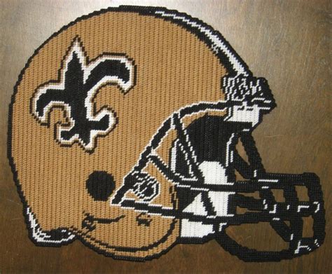 New Orleans Saints Football Helmet Plastic Canvas Pattern - Etsy