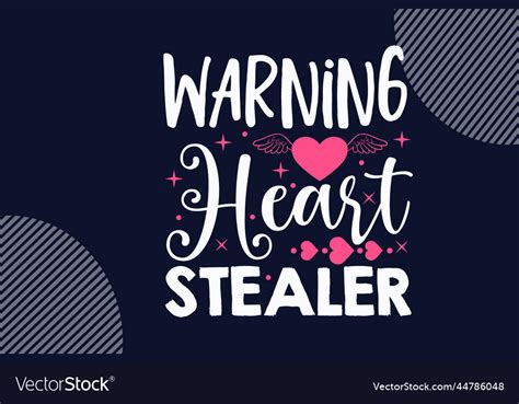 Warning heart stealer Royalty Free Vector Image