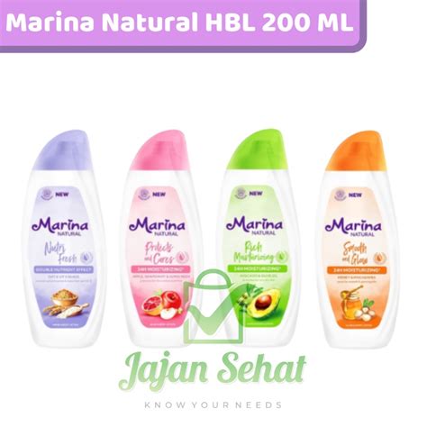 Jual Marina Hand Body Lotion Natural 200ml Shopee Indonesia