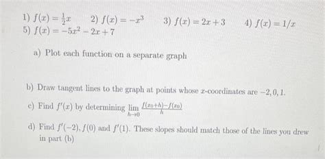 Solved 1 Fx21x 2 Fx−x3 3 Fx2x3 4 Fx1x 5