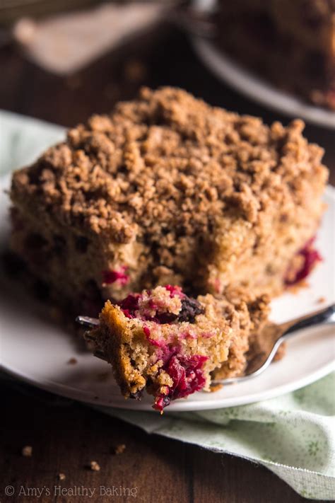 Dark Chocolate Cranberry Coffee Cake | Amy's Healthy Baking