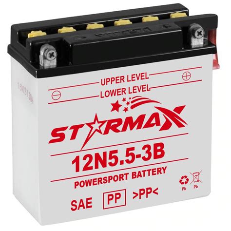 Starmax 12N5 5 3B Coventional Flooded Motorcycle Battery 12 Volt