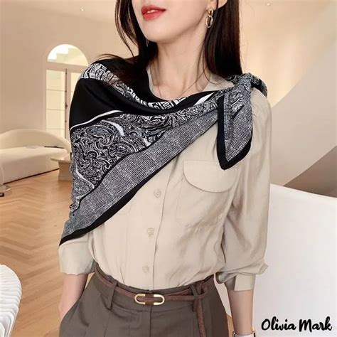 Olivia Mark Season New 90 Large Square Scarf Female Elegant Twill