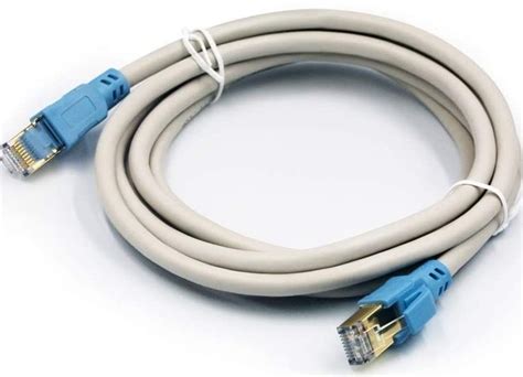 Mowsil Cat7 Round Cord 10 Gigabit Ethernet Cable, 10 Gigabit, GG45/Tera ...