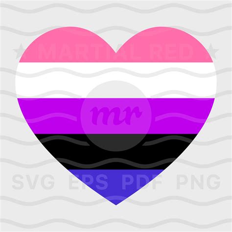 Genderfluid Heart Svg Genderfluid Flag Svg Gender Fluid Love Etsy