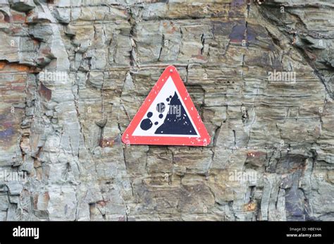 Beware Of Falling Rocks Sign Hi Res Stock Photography And Images Alamy