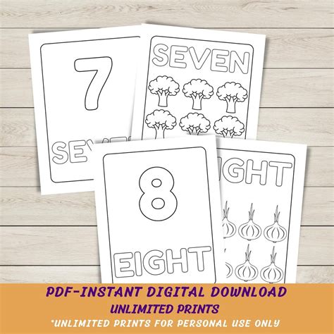 Numbers Coloring Pages for Preschool, Kindergarten and Homeschool Activities, Printable Numbers ...