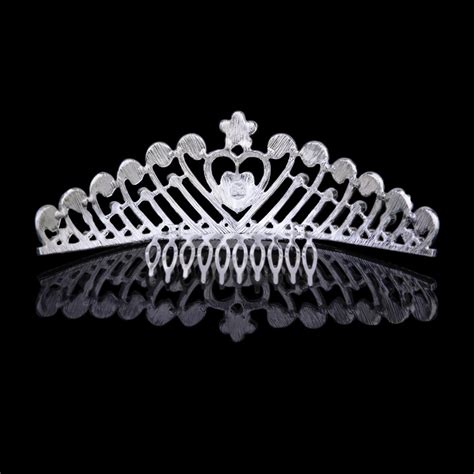 Heart Shape Rhinestone Bridal Tiara Crown W Comb For Wedding Engagement P S6e0 Ebay