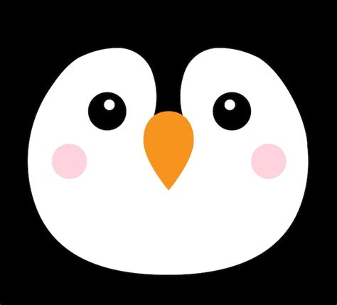 Premium Vector | Vector penguin face