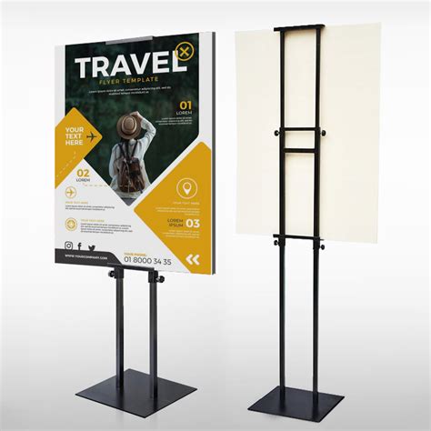 Double Sided Metal Poster Stand Udo Basic Applied