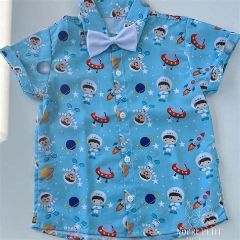 Camisa Temático Astronauta Festa Menino Elo7 Produtos Especiais