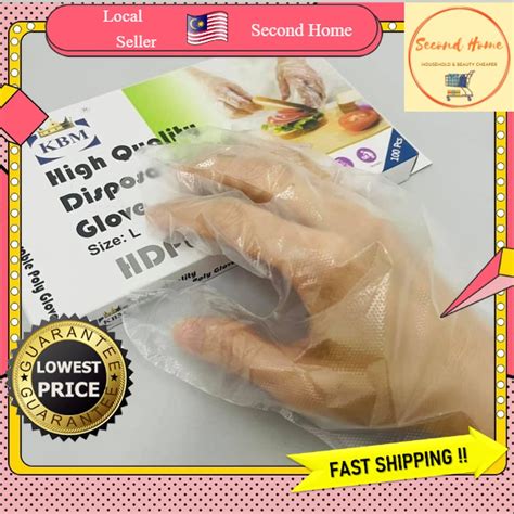 Pcs Pack Kbm Hdpe High Quality Disposable Poly Glove Transparent