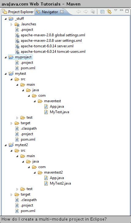 How Do I Create A Multi Module Project In Eclipse Web Tutorials