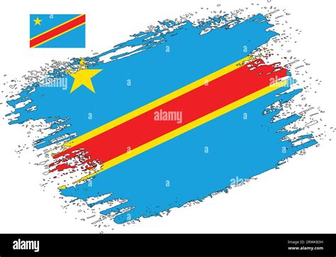 Brush Design Democratic Republic of the Congo Flag Vector Stock Vector ...