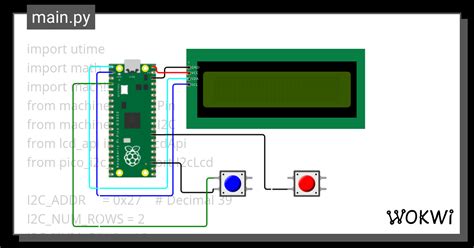 Lcd1602 Pico Upython Menu 01 Wokwi ESP32 STM32 Arduino Simulator