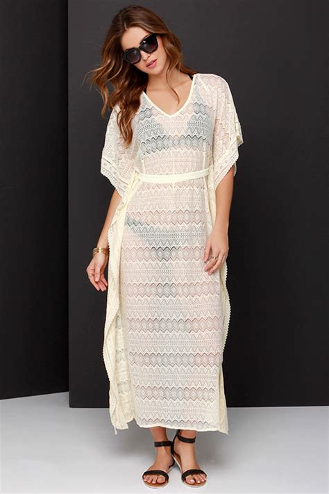 Lovely Cream Cover Up Lace Cover Up Maxi Cover Up 4300