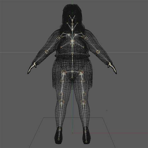 Rigged European Fat Woman Clothed 3 Karen 3D Model 10 3ds C4d