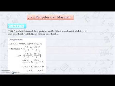 T2B7 Titik Tengah Dalam Sistem Koordinat Cartes Part 4 YouTube