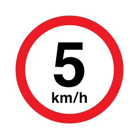 Premium Vector Speed Limit 5 Kmh