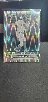 Brandon Marsh Topps Chrome Sonic Black White Raywave Rookie Card