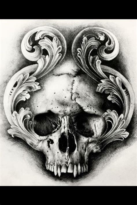 None Of These Images Are Mine Filigree Tattoo Skulls Drawing