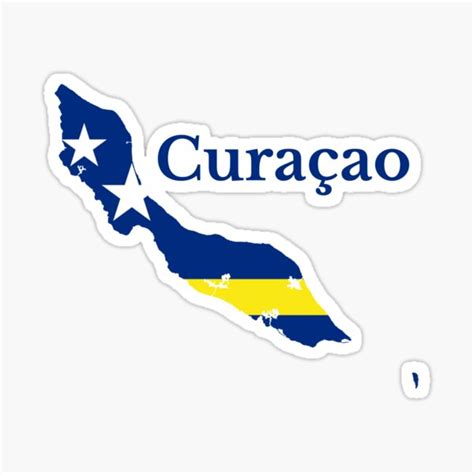 Curacao Island Country Flag Map Sticker For Sale By Marosharaf