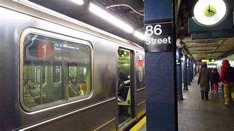 Mta New York City Subway South Ferry Bound R62a 1 Train At The 86