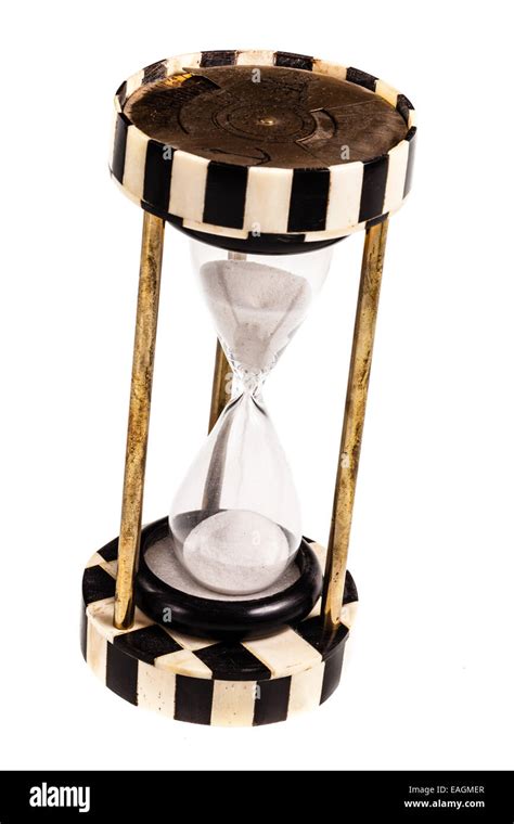 A Modern Hourglass Isolated Over A White Background Stock Photo Alamy