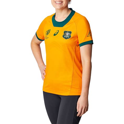 Wallabies Rwc 2023 Replica Home Jersey By Asics Womens Ashtabula