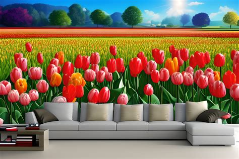 Tulip Wallpaper Graphic by Craftable · Creative Fabrica